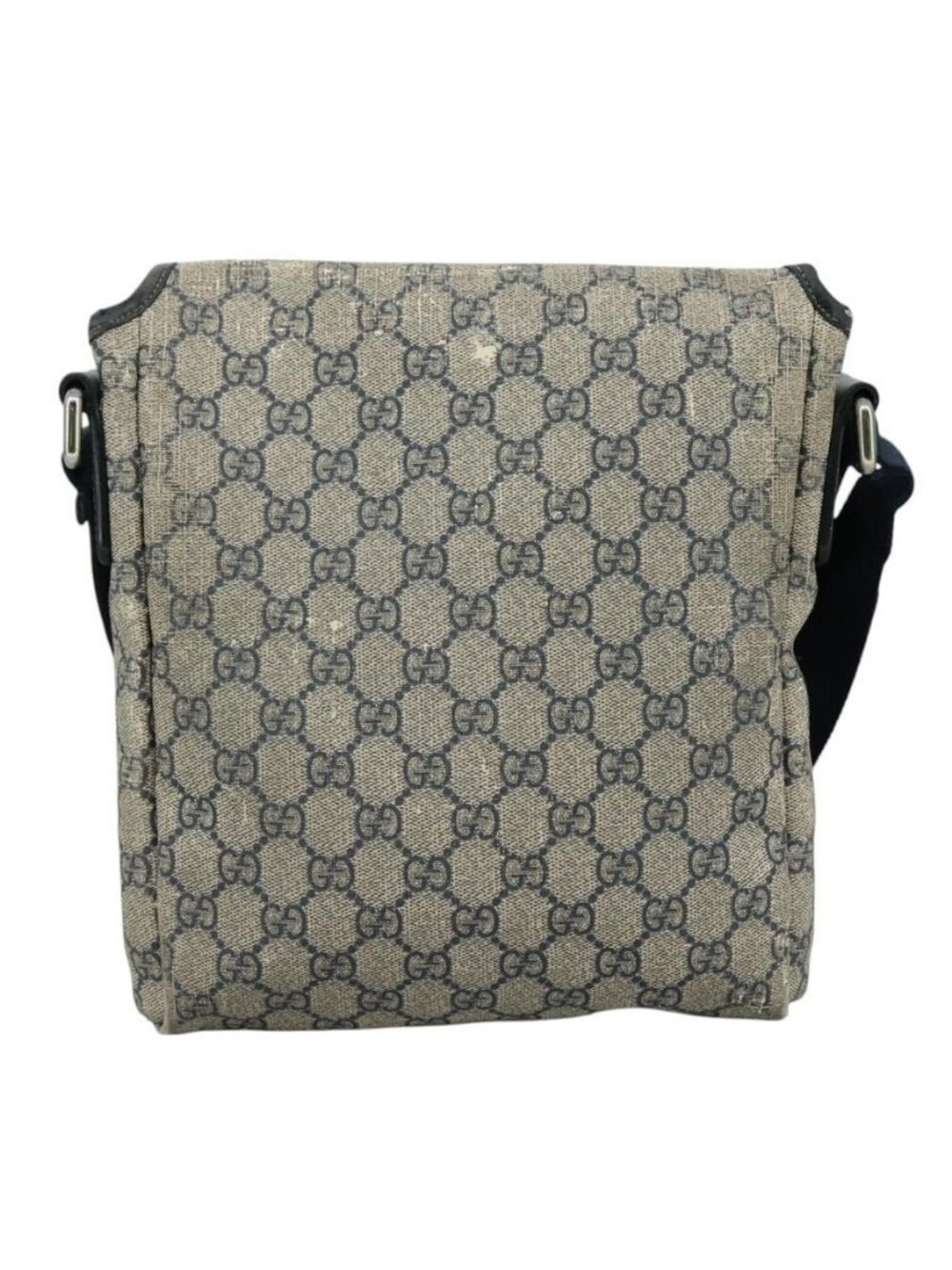 Authentic GUCCI GG Supreme Shoulder Bag PVC Navy 223666 - Picture 9 of 16